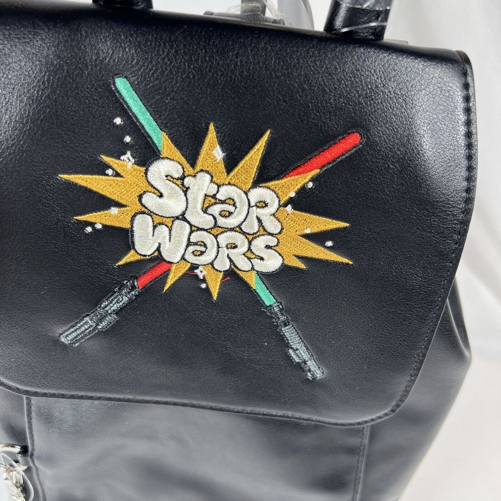 Disney Parks Star Wars Lightsaber Black‎ Backpack Bag New with Tag - Picture 13 of 16